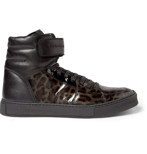 ysl mens leopard sneakers|saint laurent sneakers for men.